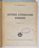 ISTORIA LITERATURII ROMANE de D. MURARASU , 1941