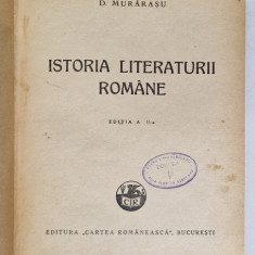 ISTORIA LITERATURII ROMANE de D. MURARASU , 1941