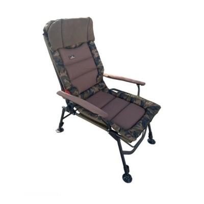 Scaun Pescuit EastShark Camo &amp;ndash; Tetieră Detasabilă, Cadru Aluminiu, Picioare Reglabile foto