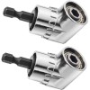 Set 2xadaptor unghiular, 105&deg;, Tija hexagonala, 1/4&quot;, Argintiu, Oem