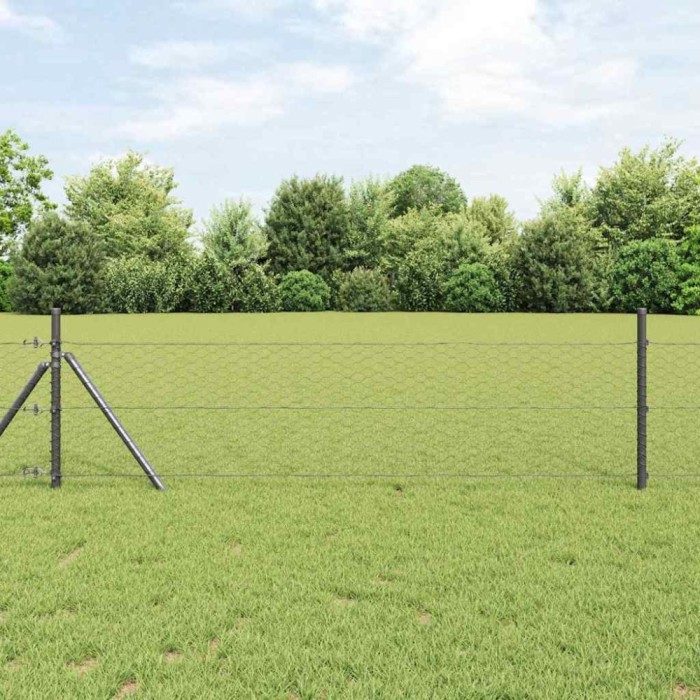 Gard Hexagonal Gri Gri 0.8 x 50 m Oțel