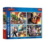 Cumpara ieftin Puzzle Trefl Avengers Marvel - Zile eroice, 4 x 250 piese