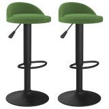 Cumpara ieftin Scaune de bar, 2 buc., verde inchis, catifea