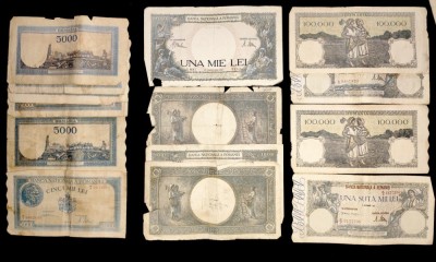 Lot bancnote Rom&amp;acirc;nia 1941-1946 - stare excelentă - colecție rară foto