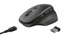 Mouse fara fir trust ozaa rechargeable wireless mouse - black foto