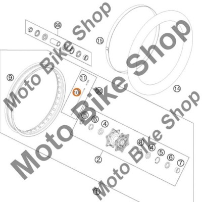 MBS Spita M5X230,5 13,5 DEG KTM 990 ADVENTURE R 2012 #10, Cod Produs: 60009071000KT foto