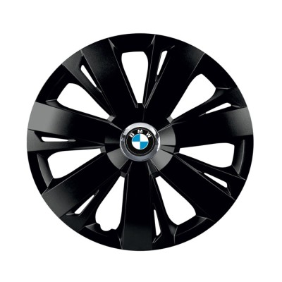 Set 4 capace roti Negre Cu Inel Cromat Energy R14 pentru gama auto BMW foto