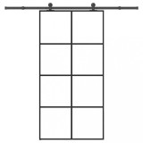 vidaXL Ușă glisantă cu set feronerie 102,5x205 cm sticlă ESG/aluminiu