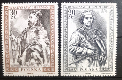 Polonia 1989 arta pictura regele Boleslaw II, 2v.nestampilata foto