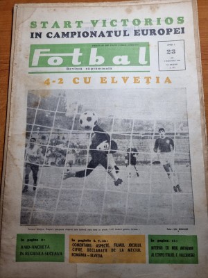 fotbal 3 noiembrie 1966-interviu mircea lucescu,romania-elvetia 4-2 foto