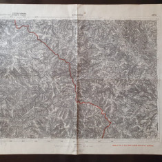 HST PM132 Harta maghiară Cârlibaba cca 1940 tipărită pe ambele fețe