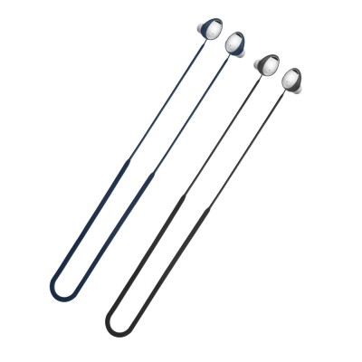 Set 2 Snur kwmobile pentru Samsung Galaxy Buds2 Pro, Silicon, Negru/Albastru, 60106.02 foto