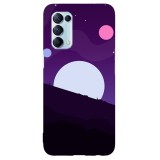 Husa compatibila cu Oppo A53 model Minimal Night, Silicon, TPU, Viceversa, Transparent, Carcasa