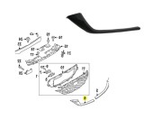 Ornament grila fata MAZDA CX-5, 02.2022-, partea dreapta, fumuriu crom,