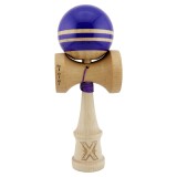 Kendama X Rainbow Originala, Profesionala, Cyrax, Big Cups V2, Super Sticky cu Cupe Mari, Rulment Metalic, din lemn 18 cm, Ata 55 cm, Violet/Maro