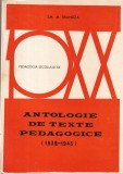 Em. M. Brandza - Antologie de texte pedagogice (1939-1943). Contributii la, Editura Didactica Si Pedagogica