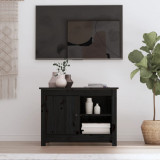 Comodă TV, negru, 70x36,5x52 cm, lemn masiv de pin, vidaXL