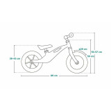 Bicicleta usoara fara pedale Lionelo cu cadru din magneziu Bart Tour 12 Grey Stone