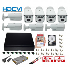 Kit supraveghere video profesional 8 camere Rovision 2MP IR 80m , accesorii incluse, HDD 1TB SafetyGuard Surveillance foto