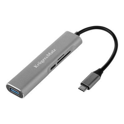 HUB USB Type C - HDMI USB3.0 SD MICROSD +USB Type C KRUGER&amp;amp;MATZ foto