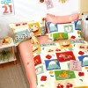 Lenjerie de pat Percale 1P, 3 piese, cearceaf pat clasic 160cm x 240cm, cearceaf pilota 150cm x 220cm, 1 fata perna 50 x 70, PRC29 Relax KipRoom, Somnart