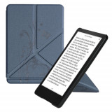 Husa kwmobile pentru Amazon Kindle Paperwhite 11, Piele ecologica, Albastru/Gri, 57764.06