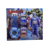 Ceas electronic cu masini si figurina - Capitan America
