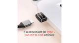 Baseus USB-C nut - adaptor convertor USB-A negru (CAAOTG-01)