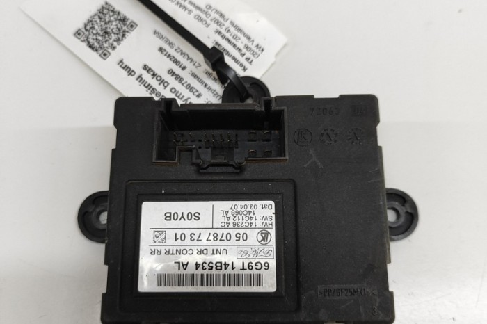 Modul de control ușă dreapta spate FORD S-MAX WA6 2007 OEM: 6G9T-14B534-AL 29078840