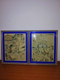 2x Tablou ilustratie art print traditii viata iurta nomazi trib nomad Mongolia