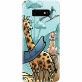 Husa silicon pentru Samsung Galaxy S10 Lite, Children Drawings Elephants Giraffes Lions