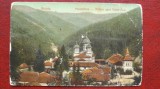 Sinaia-1908-Monastirea-vedere spre Valea Rea-C.P.circ., Circulata, Printata, Iasi