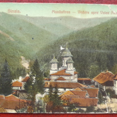 Sinaia-1908-Monastirea-vedere spre Valea Rea-C.P.circ.