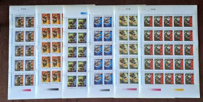 TIMBRE ROMANIA LP 1356/1994 -CIRCUL-Set 6 coli a 25 de timbre- MNH foto
