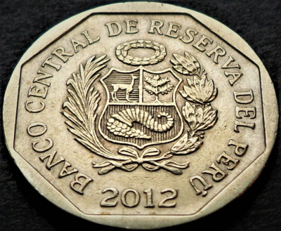 Moneda exotica 50 CENTIMOS - PERU, anul 2012 * Cod 4578 foto