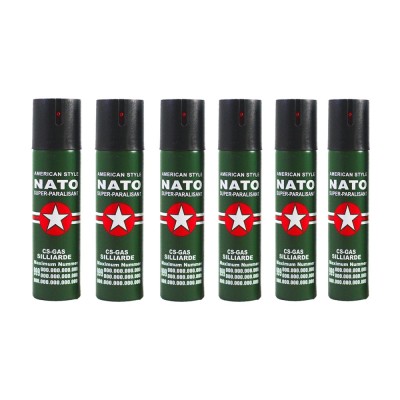 Set 6 sprayuri autoaparare NATO, propulsie jet, 60 ml foto