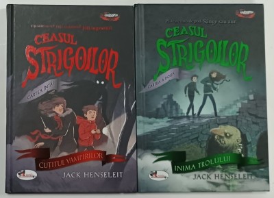 CEASUL STRIGOILOR de JACK HENSELEIT , ilustratii de RYAN ANDREWS , VOLUMELE I - II , 2018 foto