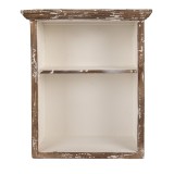 Cumpara ieftin Raft perete lemn alb vintage 36x15x43 cm