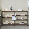 Gossi masuta consola, stejar maro, 160x32x95 cm, lemn prelucrat