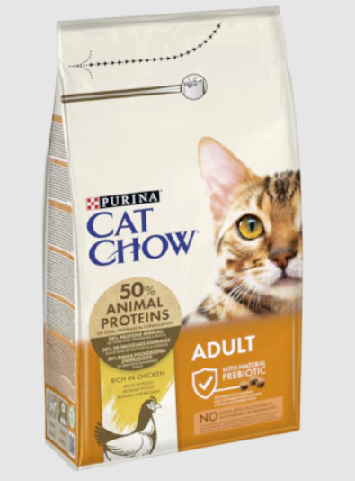 Hrana uscata pentru pisici Cat Chow Pui 1.5 Kg