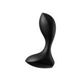 Dop Anal Backdoor Lover 12 Moduri Vibratii Silicon Negru, Satisfyer