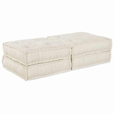 vidaXL Canapea modulară Manual 2 pcs Crem 70 x 70 x 36 cm țesătură 3315065 foto