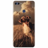 Husa silicon pentru Huawei Y9 2018, Alone Dog Animal In Grass