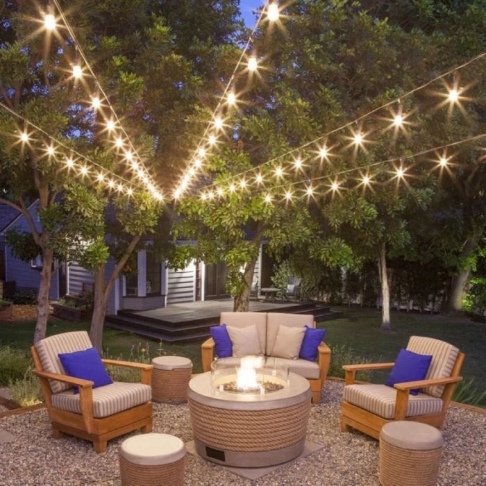 Sistem iluminat LED exterior 12 socluri E27, cablu 6m, 220V IP44 Breckner Germany