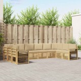 vidaXL Set canapea sectională 10 pcs Alb și Bej 363 x 187,5 x 73 cm 3392598