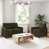 vidaXL Set de canapea 2 pcs Verde Poliester 3417057