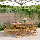 Set 8 Scaune Gradina Pliabile vidaXL, Lemn Acacia, Textil Antracit, 41x52.5x80cm, Max 110kg