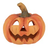 Dovleac Halloween decorativ piatra portocalie maro &Oslash; 13x12 cm