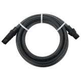 Furtun de aspiratie cu racorduri din PVC, negru 1&quot; 4 m, PVC GartenMobel Dekor