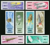 Mongolia 1965 - Seria Completă Clasică Cucerirea Spațiului Cosmic / Sateliți și Sonde Spațiale 8 Valori MNH -MNG1